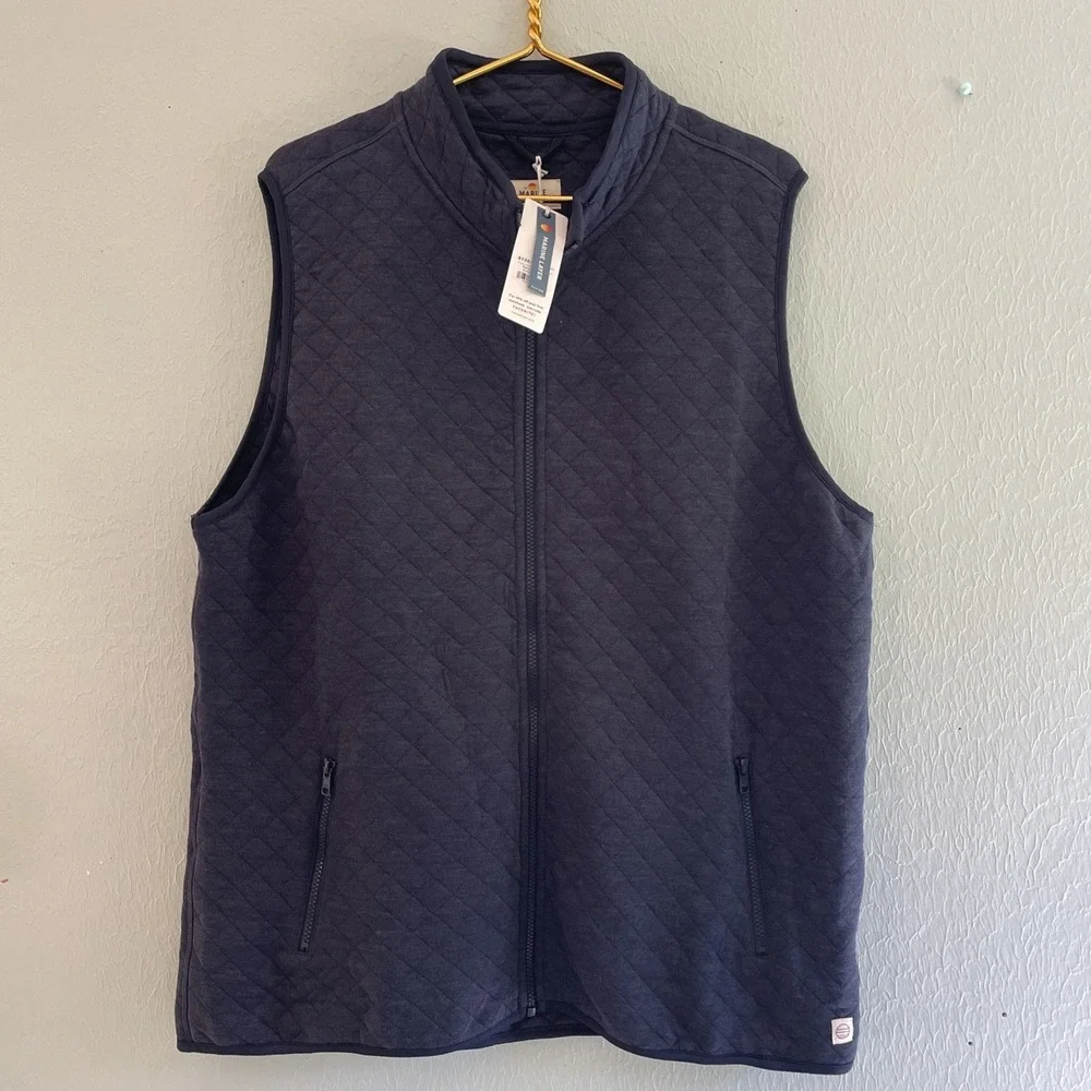 NWT Marine Layer Corbet Vest Mens XLarge Blue‎ Quilted Beach Outdoors Preppy